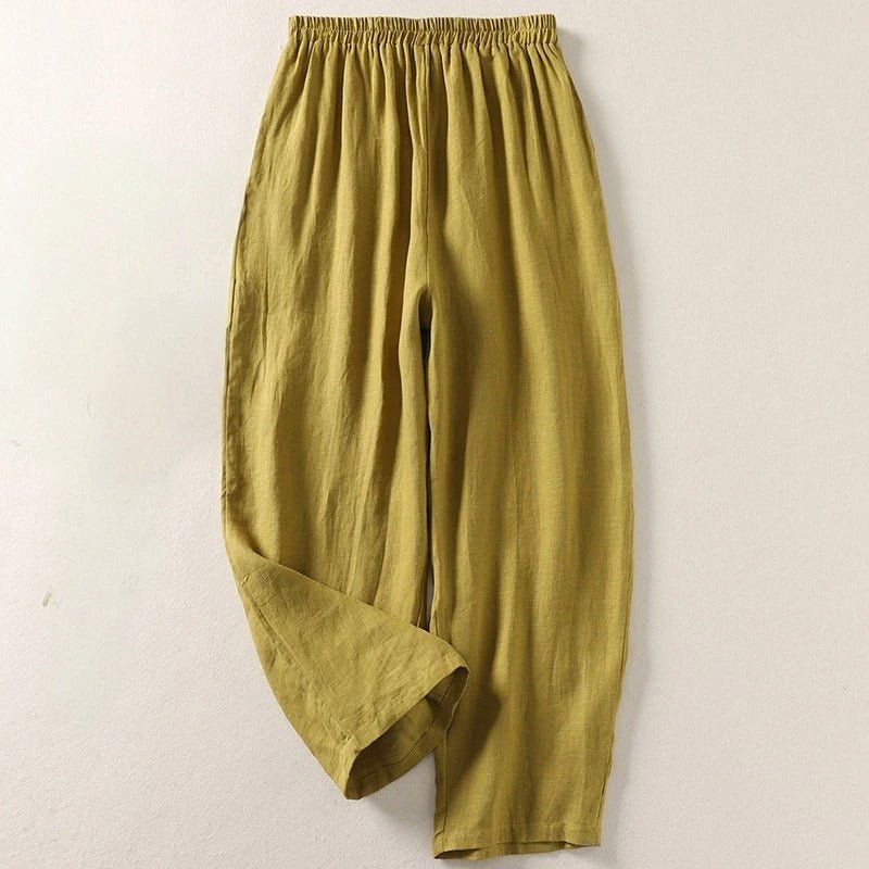 Linen Wide Leg Trousers for Women