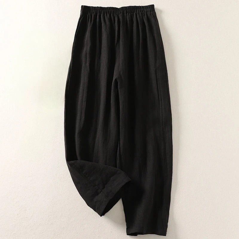Linen Wide Leg Trousers for Women