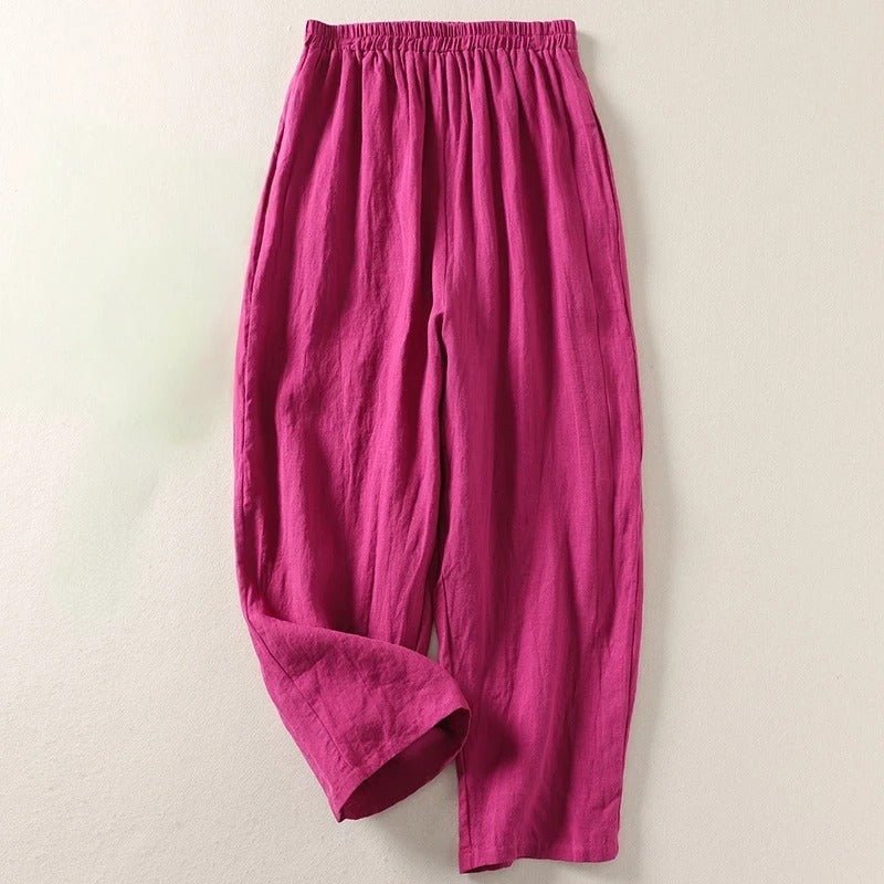 Linen Wide Leg Trousers for Women