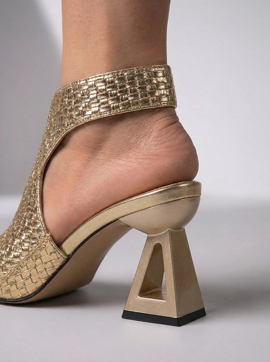 Woven Block Heel Mule Sandals for Women - View 24
