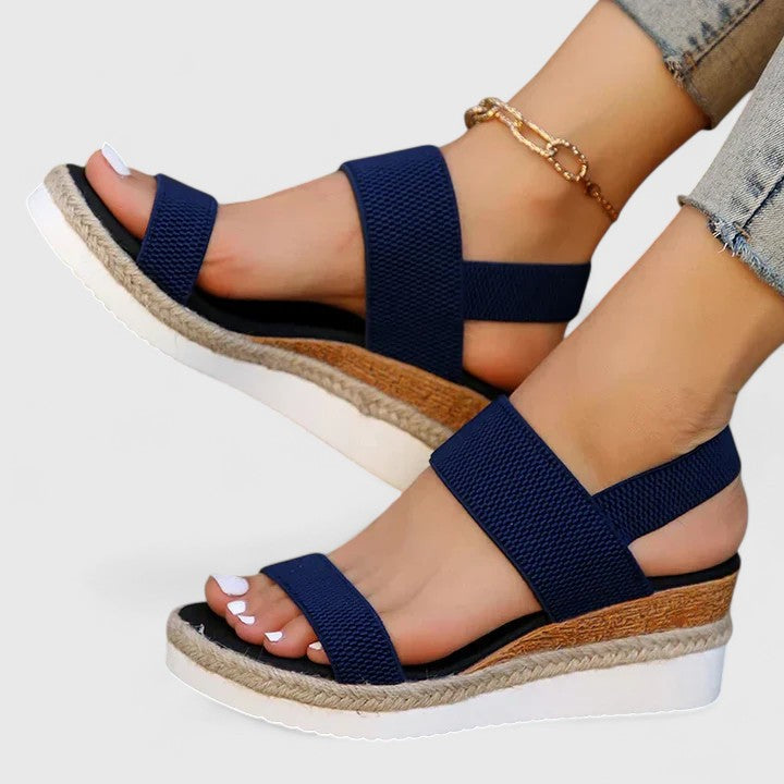 Espadrille Platform Sandals with Wide Straps for Women